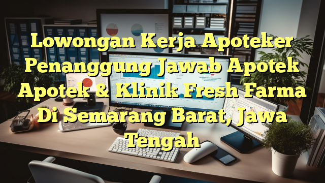 Lowongan Kerja Apoteker Penanggung Jawab Apotek Apotek & Klinik Fresh Farma Di Semarang Barat, Jawa Tengah