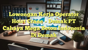 Lowongan Kerja Operator Hoist Crane – Demak PT Cahaya Mega Beton Indonesia Di Demak