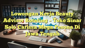 Lowongan Kerja Beauty Advisor Rotating – Toko Sinar Solo Carissa Mega Pesona Di Jawa Tengah