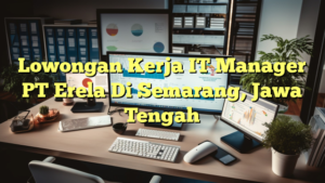 Lowongan Kerja IT Manager PT Erela Di Semarang, Jawa Tengah