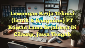 Lowongan Kerja Teknisi (listrik & Bangunan) PT Kawan Lama Sejahtera Di Cilacap, Jawa Tengah