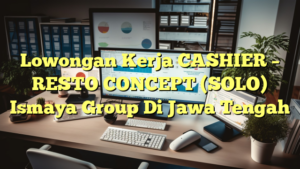 Lowongan Kerja CASHIER – RESTO CONCEPT (SOLO) Ismaya Group Di Jawa Tengah