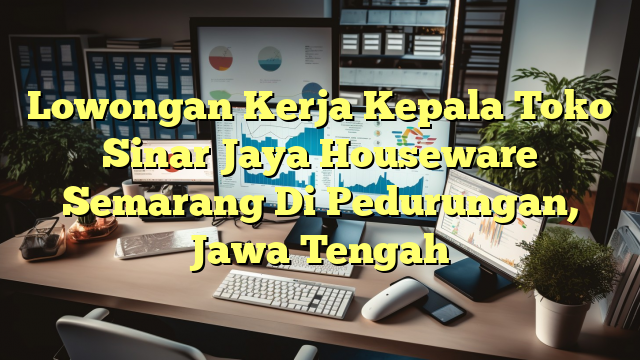 Lowongan Kerja Kepala Toko Sinar Jaya Houseware Semarang Di Pedurungan, Jawa Tengah