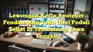 Lowongan Kerja Apoteker Pendamping Toko Obat Peduli Sehat Di Tembalang, Jawa Tengah