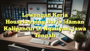 Lowongan Kerja Housekeeping Burjo Idaman Kalipancur Di Ngaliyan, Jawa Tengah