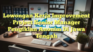 Lowongan Kerja Improvement Project Senior Manager Pengiklan Anonim Di Jawa Tengah