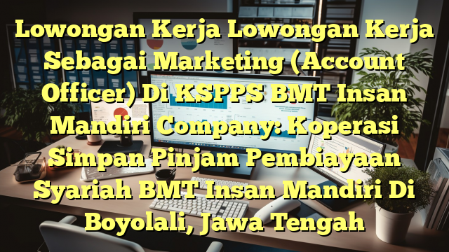 Lowongan Kerja Lowongan Kerja Sebagai Marketing (Account Officer) Di KSPPS BMT Insan Mandiri Company: Koperasi Simpan Pinjam Pembiayaan Syariah BMT Insan Mandiri Di Boyolali, Jawa Tengah