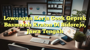 Lowongan Kerja Cook Geprek Basmalah Kraton Di Sidorejo, Jawa Tengah