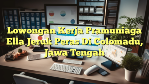 Lowongan Kerja Pramuniaga Ella Jeruk Peras Di Colomadu, Jawa Tengah