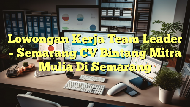 Lowongan Kerja Team Leader – Semarang CV Bintang Mitra Mulia Di Semarang